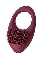 Бордовое перезаряжаемое эрекционное виброкольцо Stellar