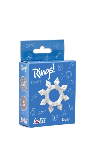 Прозрачное эрекционное кольцо Rings Gear фото 2