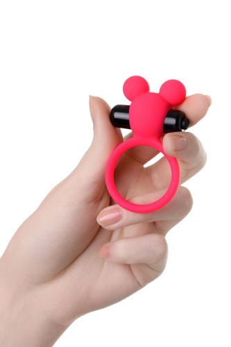 Розовое виброкольцо на пенис A-Toys фото 4