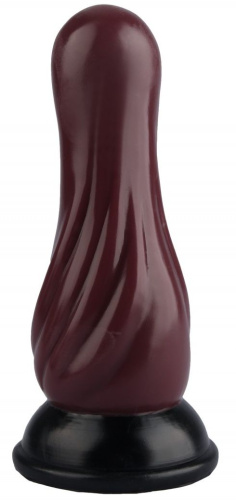 Коричневая анальная втулка с круглой головкой - 17,5 см. фото 3