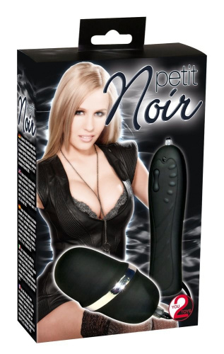 Чёрное виброяйцо с выносным пультом Petit Noir Vibrating Bullet фото 2