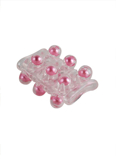 Прозрачная сквозная насадка на пенис с цветными шариками фото 4 Прозрачная сквозная насадка на пенис с цветными шариками фото 4