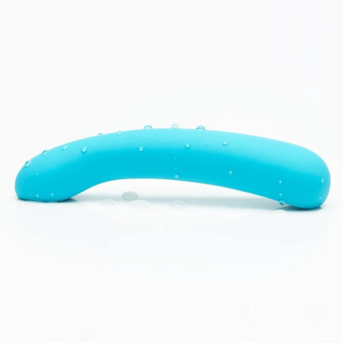 Голубой вибратор с подвижной головкой iroha Fit+ Aonami - 18 см. фото 5