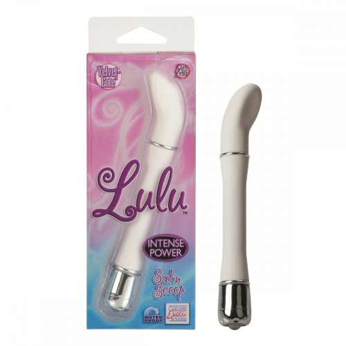 Белый вибратор Lulu Satin Scoop Vibe - 15,5 см. фото 2
