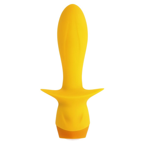 Желтая анальная вибропробка Mellow Yellow - 13,5 см. фото 2