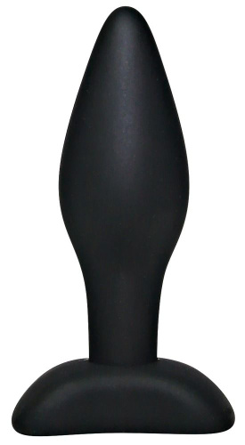 Чёрный анальный стимулятор Silicone Butt Plug Small - 9 см. фото 2