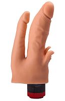 Двойной анально-вагинальный гелевый вибратор - 20 см.