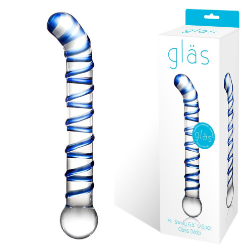 Изогнутый стеклянный фаллос G-Spot Glass Dildo - 17 см. фото 2