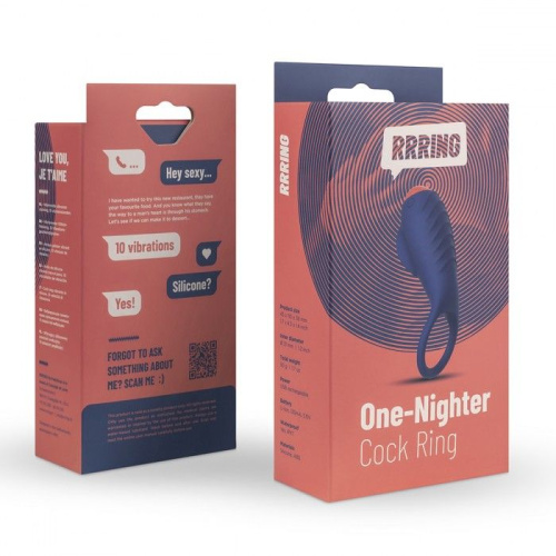 Синее эрекционное кольцо RRRING One Nighter Cock Ring фото 4