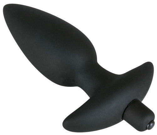 Чёрная анальная вибровтулка Black Velvet с 5 скоростями - 17 см. фото 2