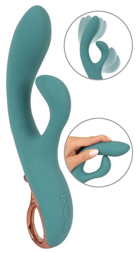 Бирюзовый вибратор-кролик The Magician Rabbit Vibrator - 22,5 см. фото 3