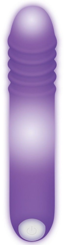 Фиолетовый светящийся G-стимулятор The G-Rave - 15,1 см. фото 9