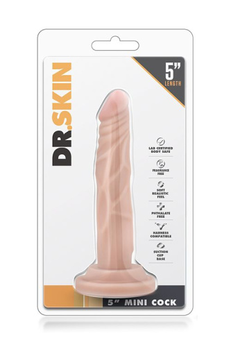 Телесный фаллоимитатор-реалистик 5 Inch Mini Cock на присоске - 14,6 см. фото 4