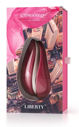 Красный бесконтактный клиторальный стимулятор Womanizer Liberty фото 5