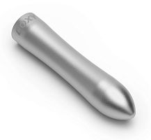 Серебристая металлическая вибропуля Doxy - 12 см.