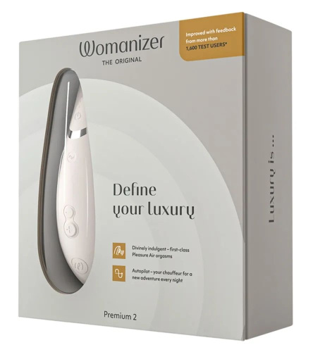 Светло-серый клиторальный стимулятор Womanizer Premium 2 фото 6