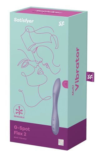 Сиреневый гибкий вибратор Satisfyer G-Spot Flex 2 - 19,5 см. фото 5