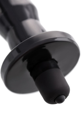 Черная анальная втулка Lacerta с вибрацией - 12,1 см. фото 9
