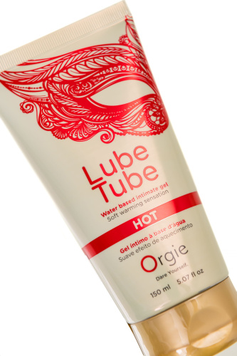 Интимный гель на водной основе Lube Tube Hot с разогревающим эффектом - 150 мл. фото 7