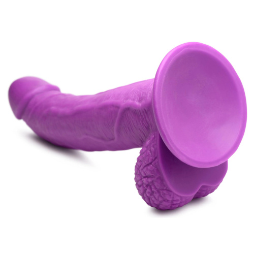 Фиолетовый фаллоимитатор на присоске 7.5  Dildo with Balls - 21,5 см. фото 4