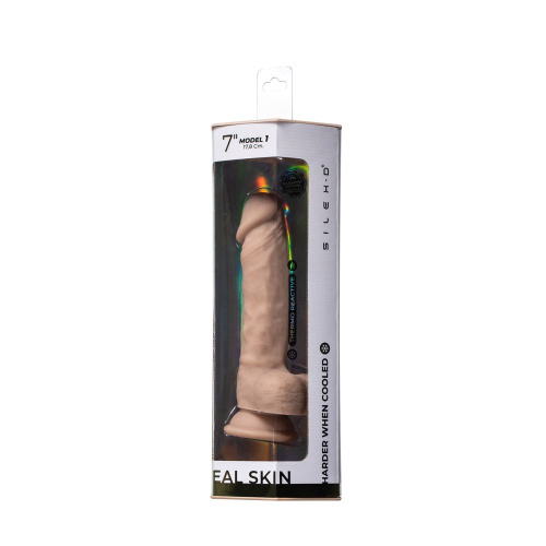Телесный фаллоимитатор на присоске Real Skin Model 1 - 17,8 см. фото 3
