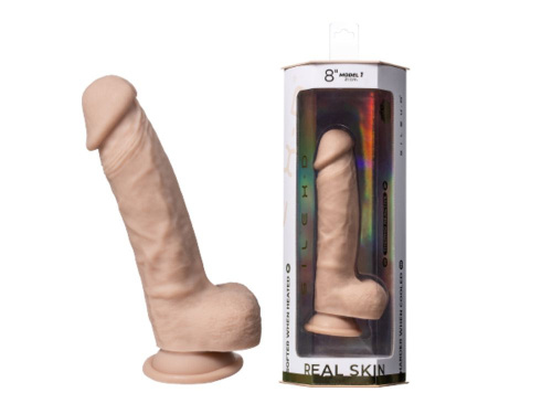 Телесный фаллоимитатор на присоске Real Skin Model 1 - 21 см. фото 2