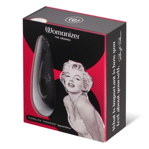 Черный бесконтактный клиторальный стимулятор Womanizer Marilyn Monroe Special Edition фото 6