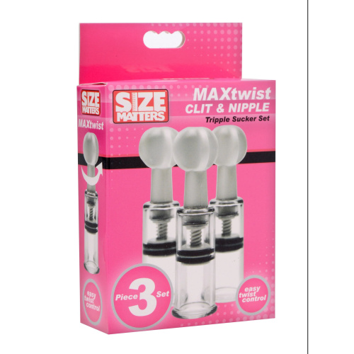 Набор из 3 помп для клитора и сосков Max Twist Clit and Nipple Triple Sucker Set фото 2