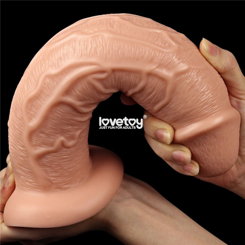 Телесный фаллоимитатор-гигант 11 Realistic Long Dildo - 28 см. фото 4