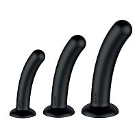 Набор из 3 черных анальных втулок Dilating Set