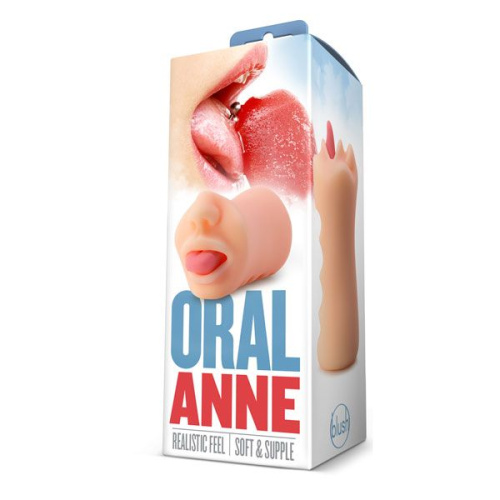 Телесный мастурбатор-ротик с язычком Oral Anne фото 2