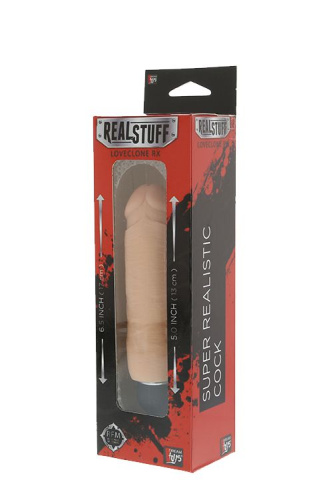 Реалистичный вибромассажёр REALSTUFF 5.5INCH VIBRATOR - 14 см. фото 2