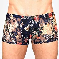 Мужские трусы-боксеры с крупным цветочным узором Мужские трусы-боксеры с крупным цветочным узором