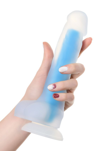 Прозрачно-синий фаллоимитатор, светящийся в темноте, Bruce Glow - 22 см. фото 5 Прозрачно-синий фаллоимитатор, светящийся в темноте, Bruce Glow - 22 см. фото 5