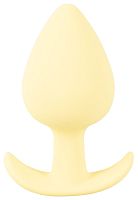 Жёлтая анальная втулка Mini Butt Plug - 6 см.