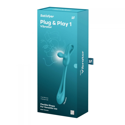 Голубой мультивибратор для пар Satisfyer Plug & Play 1 фото 3