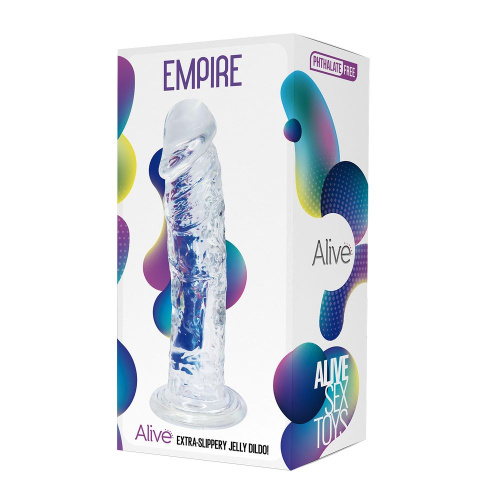 Прозрачный фаллоимитатор на присоске Empire Jelly Dildo - 19,3 см. фото 2