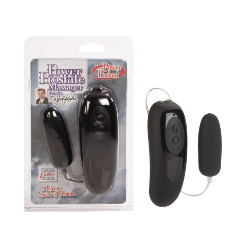 Чёрный массажёр простаты Dr. Joel Kaplan Power Prostate Massager