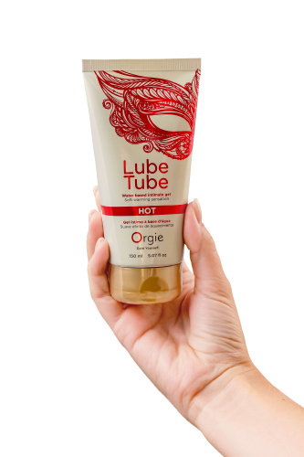 Интимный гель на водной основе Lube Tube Hot с разогревающим эффектом - 150 мл. фото 6