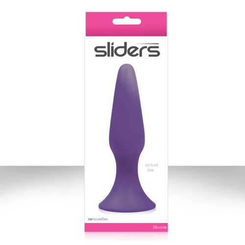 Фиолетовая анальная втулка Sliders Silicone Anal Plugs Large на присоске - 15,2 см. фото 3 Фиолетовая анальная втулка Sliders Silicone Anal Plugs Large на присоске - 15,2 см. фото 3