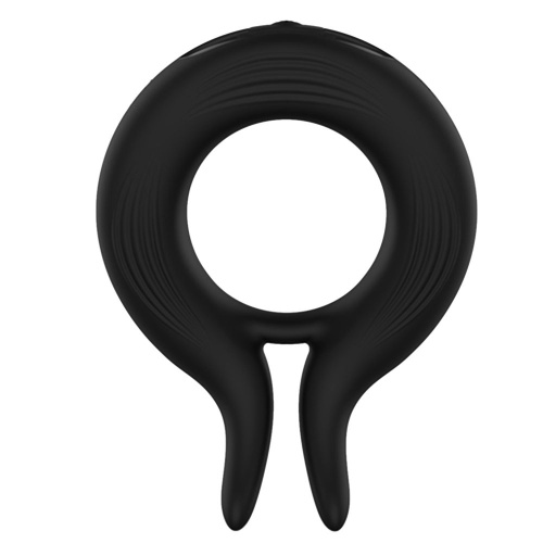 Черное эрекционное кольцо Marry Me Rechargeable Vibrating Cockring фото 4