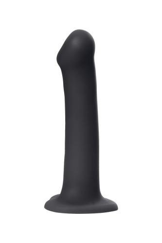 Черный фаллос на присоске Silicone Bendable Dildo L - 19 см. фото 4