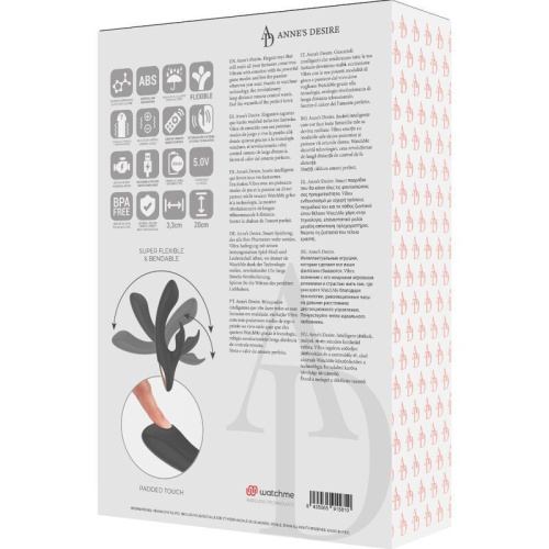 Черный вибратор-кролик с пультом-часами - 20,5 см. фото 3