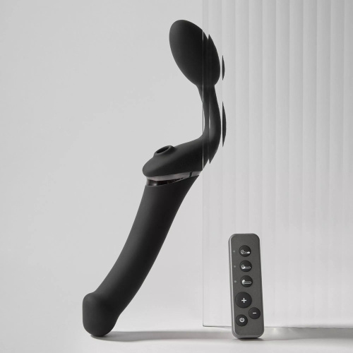 Черный безремневой вибрострапон Strap-On-Me Multi Orgasm Size XL фото 3 Черный безремневой вибрострапон Strap-On-Me Multi Orgasm Size XL фото 3