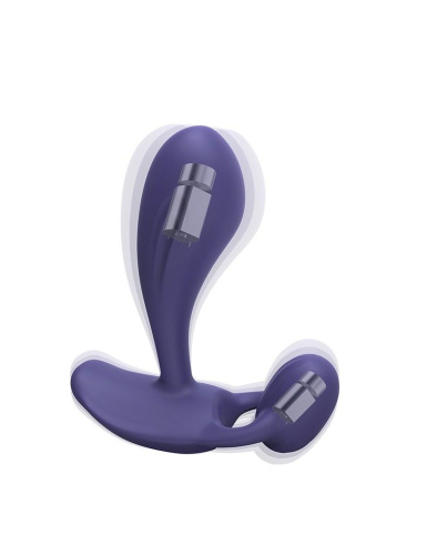 Темно-синий вибромассажер Witty P&G Vibrator with Remote Control фото 4