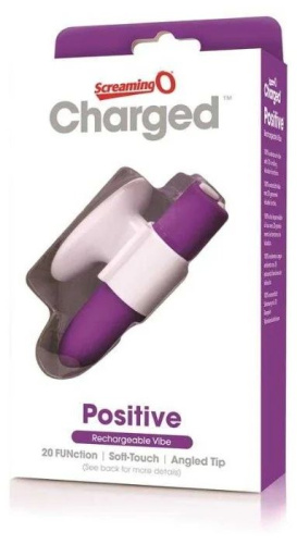 Гладкий мини-вибратор Charged Positive - 10 см. фото 3