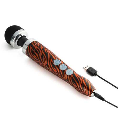 Беспроводной wand-вибратор Doxy Die Cast 3R с тигровым принтом на рукояти - 28 см. фото 2 Беспроводной wand-вибратор Doxy Die Cast 3R с тигровым принтом на рукояти - 28 см. фото 2