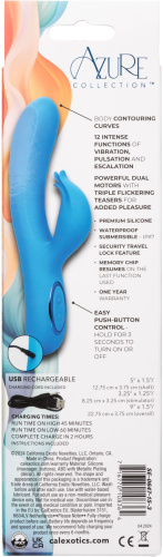 Голубой вибратор-кролик Flutter G - 22,7 см. фото 6 Голубой вибратор-кролик Flutter G - 22,7 см. фото 6