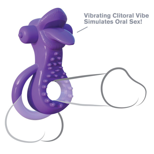 Эрекционное кольцо на пенис и мошонку Lovely Licks Couples Ring фото 2