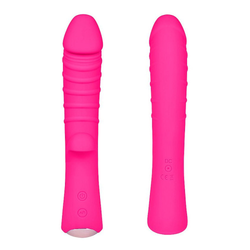 Ярко-розовый вибромассажер 5  Silicone Wild Passion - 19,1 см. фото 3